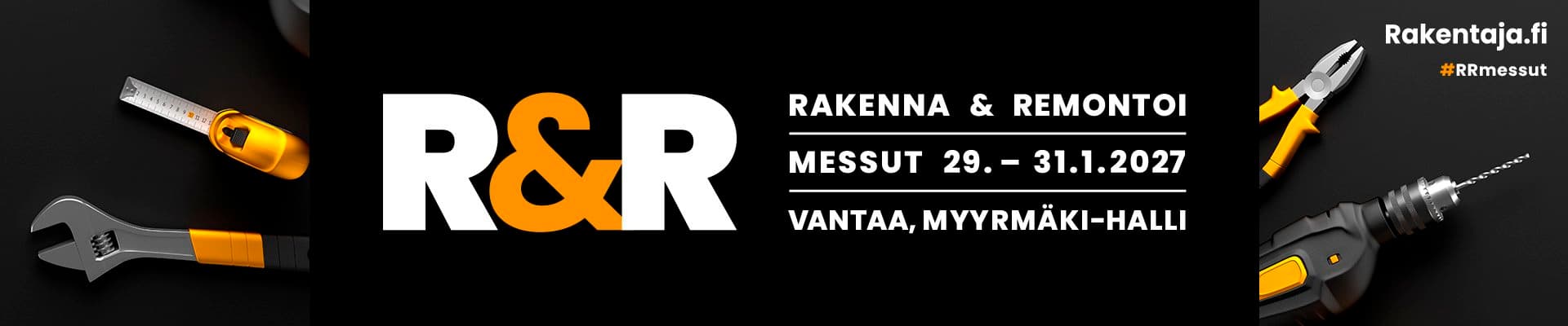 Osta liput Rakenna & Remontoi -messuille 29.-31.1.2027 Vantaan Myyrmäki-hallissa